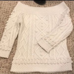 Victoria secret cableknit pom pom sweater m